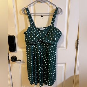 NWT Green Polkadot Swim Dress